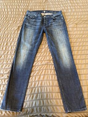 7 for all mankind Josefina Skinny Boyfriend Jeans - Blue